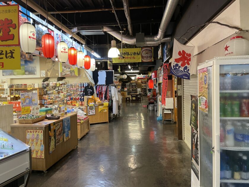 Hirome Market food stalls and diners enjoying local Kochi cuisine