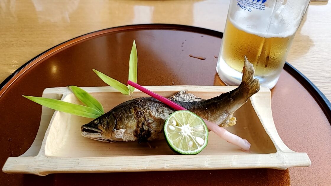 Salt-grilled ayu sweetfish, a summer delicacy in Kochi Prefecture