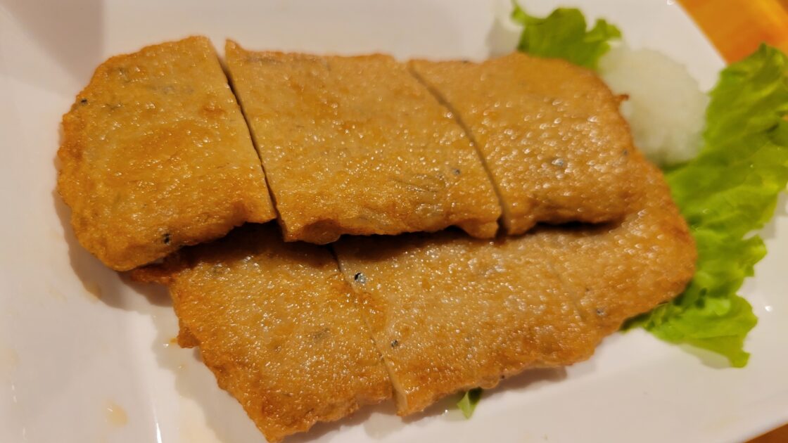 Jakoten fried fish cake, a local specialty of Ehime Prefecture